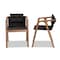 Baxton Studio Marcena Mid-Century Modern Black Imitation Leather Upholstered 2-Piece Wood Dining Chair Set Set of 2 188-11663-ZORO - alternate 8